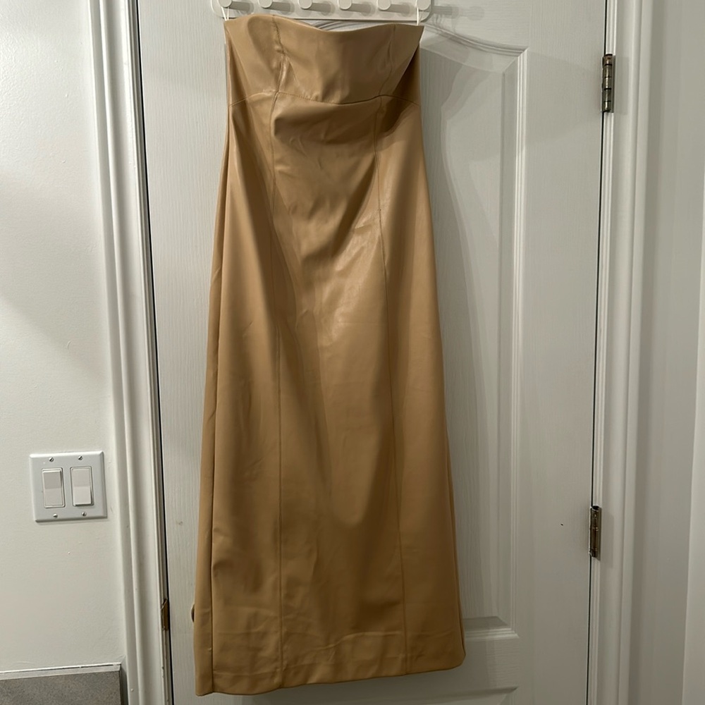 Faux leather dress